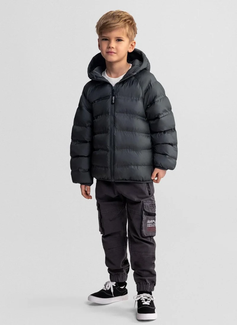 مينوتي boys lightweight hooded jacket emerald padded polyester 3-15 years